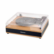 RadioShack Retro Turntable, 3-Speed Vinyl Player with Bluetooth Input and Output, Built-In Dual Speakers, RCA and AUX Ports, Transparent Dust Cover, 4001797