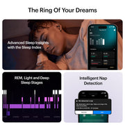 Ultrahuman Ring AIR Smart Ring, World's Lightest Sleep-Tracking Wearable, Space Silver, Size 14