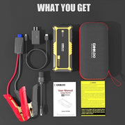 GOOLOO GP4000 Jump Starter, 4000A Peak Car Starter, 12V Lithium Jump Box, Auto Battery Booster Pack, Orange