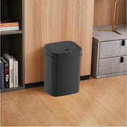 Nine Stars Automatic Bathroom Trash Can, 3 Gallon Plastic Motion Sensor Trash Can with Soft Close Lid, Black