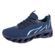 TIREOW Trailblazer Wide Slip-On Hiking Shoes, Water-Resistant Mesh, Orthopedic Support, Slip-Resistant Rubber Sole, Blue