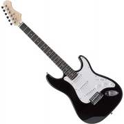 RockJam EG-1BK-G Black Electric Guitar with Guitar Bag