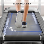 FitRx Crossrun Folding Treadmill, 5.0HP Motor, 10 MPH Speed, 15% Incline, Bluetooth Speakers, 5-Inch LED Screen, Foldable Design, 300 lb Capacity