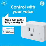 GE Lighting 93132289 Cync Indoor Smart Plug 3 Pack, Alexa & Google Compatible, 3 Pack