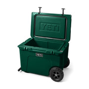 YETI Tundra Haul Wheeled Hard Cooler, Permafrost Insulation, Black Forest Green, 82 Can Capacity, 10060450004