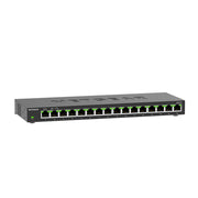 NETGEAR GS316-311NAS 16-Port Gigabit Ethernet Unmanaged Network Switch, Auto-MDI/MDIX, Silent Fanless, Metal Enclosure, Wallmount Kit