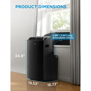 Midea MAP12S1TBL Duo 12,000 BTU (10,000 BTU SACC) High Efficiency Inverter, Ultra Quiet Portable Air Conditioner, Black