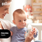 Braun Electric Nasal Aspirator for Babies, Battery Operated, 2 Suction Levels, 2 Nasal Tip Sizes, White, 80234590