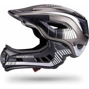 Rockbros Kids Full Face Bike Helmet, Adjustable Fit 53-58cm, Lightweight Multi-Sport Protective Gear for Boys and Girls Ages 6-12, TT-32S