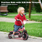 XJD 5-in-1 Toddler Bike with Adjustable Seat and Handlebar, Steel Frame, Pink, Ages 2-5 Years, HM-818