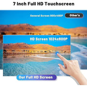 Podofo 7 Inch Single Din Car Stereo with Wireless Apple CarPlay, Android Auto, Bluetooth 5.1, Backup Camera Support, Steering Wheel Control, FM Radio, USB, AUX, SD Card