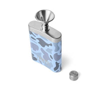 Yeti 7 oz Flask, Blue Camo, Stainless Steel, Leakproof, Portable, Includes Filling Funnel