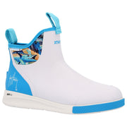 XTRATUF Guy Harvey Ankle Sport Deck Boots for Men - White/Wahoo - 12M