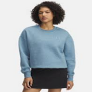 Under Armour Icon Fleece Oversized Crew Women's Sweatshirt, Blue Smoke Light Heather, Large