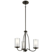 Kichler Lorin Three Light Chandelier, Contemporary Modern Design, Olde Bronze Finish, 18.5 in Wide, 44175OZ