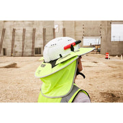 Milwaukee Electric BOLT Sun Visor with 50+ UPF UV Protection, Tinted Brim, Breathable Mesh Sunshade, High-Visibility Yellow, Clip-On Accessory