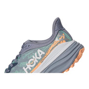 Hoka Women's Stinson 7 Running Shoes, Grey Skies/Pale Tangerine, Medium Width, Synthetic Upper, 1141531-GSP