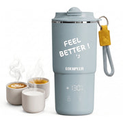 AlfaBot Temperature Control Heated Travel Mug, Smart Self Heating, 14 Oz, Green, EC1-G-1
