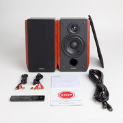 Edifier R1700BTs Active Bookshelf Speakers - Bluetooth v5.0, 2.0 Wireless Near Field Studio Monitor Speaker Wooden Enclosure