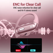 VEAT00L X19 Wireless Earbuds, Hybrid Active Noise Cancelling, Bluetooth 5.3, IPX7 Waterproof, Deep Bass, Over Ear Bud with Earhooks, 75H Playtime