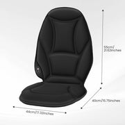 Comfier CF-2517-WM Vibration Back Massager with Heated Seat Cushion, Portable Chair Pad for Home, Office, Car, Black