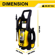 Aceup Energy Electric Pressure Washer, 4000 PSI, 2.6 GPM, 2000W Motor, 25ft High-Pressure Hose, 35ft Power Cord, 4 Quick-Connect Nozzles, Foam Cannon, Lightweight Portable AWPE4000