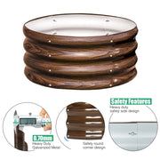 SnugNiture ZL-HC221 Galvanized Raised Garden Bed, 2Pcs 2x2x1ft, Brown