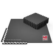 FitRx Pro Mat Exercise Mat, 12-Pack Puzzle Mat Foam Floor Tiles for Home Gym EVA Foam Mat