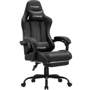 GTRACING GTWD-200-BLACK Gaming Chair with Footrest Adjustable Height and Reclining Black
