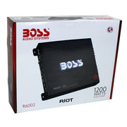 Boss R6002 1200W 2CH MOSFET Power Car Audio Amplifier Amp w/ Bass Remote