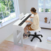 Glarry GDP-104 88 Keys Digital Piano Full Weighted Keyboards for Kids Beginner, White