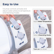 Drive Medical PreserveTech Raised Toilet Seat with Bidet, 4 Inch Elevated Height, Adjustable Warm and Ambient Water, Fits Standard and Elongated Toilets, White, RTL12C006-WH