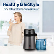 SPECSTAR Water Distiller Countertop, 1.06 Gallon Capacity, 750W, Stainless Steel Interior, Smart Switch, Black