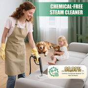 Loheer Canister Steam Cleaner, 1500W High-Pressure Steam at 320F, 2L Water Tank, 20 Accessories, Child-Safe Lock, Chemical-Free Cleaning for Home and Car, LHZQJ02
