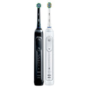 Oral-B Genius X Rechargeable Electric Toothbrush 2 Pack, Black and White, 6 Cleaning Modes, Pressure Sensor, Bluetooth Connectivity, 2399074