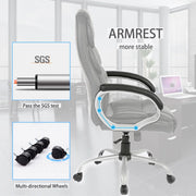 BestOffice OC-2610-Black Ergonomic Gaming Chair w/Lumbar Support, Rolling Swivel Office Chair for Adults, Black