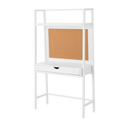 Build Your Own Furniture BY5636118664007 Kids Ladder Desk with Bulletin Board, White
