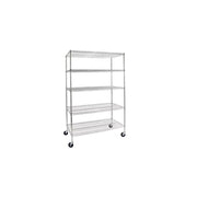 Seville Classics 48245B 5-Level Commercial Shelving with Wheels