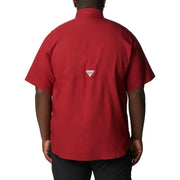 Columbia Men's PFG Tamiami II Short Sleeve Shirt, UPF 40 Sun Protection, Moisture-Wicking, Breathable Venting, Beet, X-Large Tall, 128705