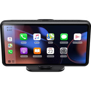 Miroir Drivvplay Portable Wireless CarPlay and Android Auto Display, 6.25-Inch IPS Touchscreen, Bluetooth 5.0, Built-In FM Transmitter and AUX, Dash Mount