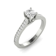 Sk Jewel 1/2ctw Diamond Engagement Ring in 10k White Gold, 6