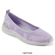 Easy Spirit Glitz 2 Womens Slip-On Fashion Sneakers, Lightweight Knit Upper, Removable Padded Footbed, EVA Outsole, Light Lilac