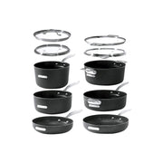 GRANITESTONE 2660 Diamond Non Stick Stackmaster Stackable 10pc Cookware Set - Gray