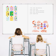 Dollar Boss Large Magnetic Double-Sided Dry Erase Whiteboard, Foldable, Aluminum Frame, Wall Mounted, 40in x 60in
