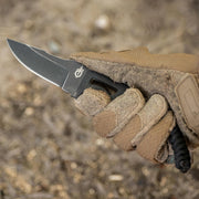 Gerber Ghostrike Fixed-Blade Knife, Compact Skeletal Frame, Rubberized Grip
