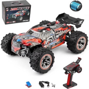 Bruce & Shark 184008 RC Car, Brushless Motor, 37 MPH High Speed, 4WD, 1:18 Scale, All Terrain Off Road, Red