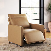 Mainstays 2668209WE Williamson Power Recliner in Camel Faux Leather