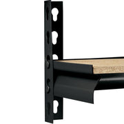 72 in. H x 48 in. W x 24 in. D 5-Shelf Steel Shelving Unit in Black