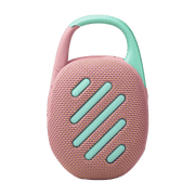 JBL Clip 5 Portable Bluetooth Speaker, IP67 Waterproof and Dustproof, Pink, 12h Playtime, Integrated Carabiner