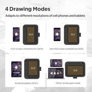 UGEE Graphics Drawing Tablet, Q6, 6.3in Active Area, 8192 Pressure Sensitivity, Battery-Free Stylus, 6 Shortcut Keys, USB-C, Black